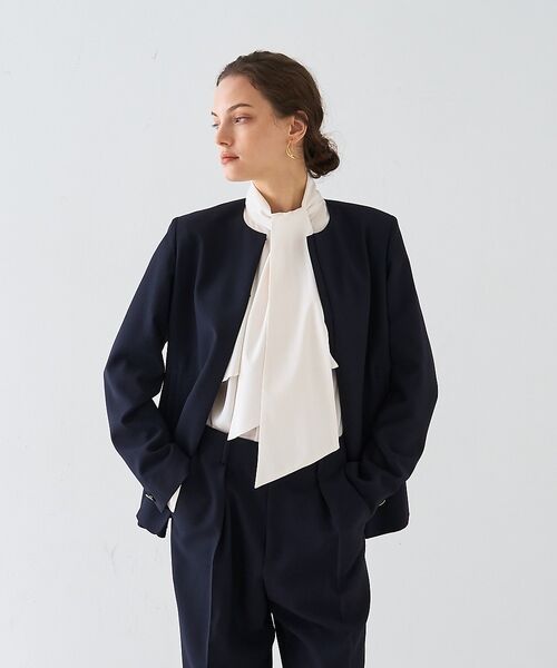 DESIGNWORKS / デザインワークス シャツ・ブラウス | サテンアムンゼンボウタイ付きラッフルブラウス【予約】 | 詳細3