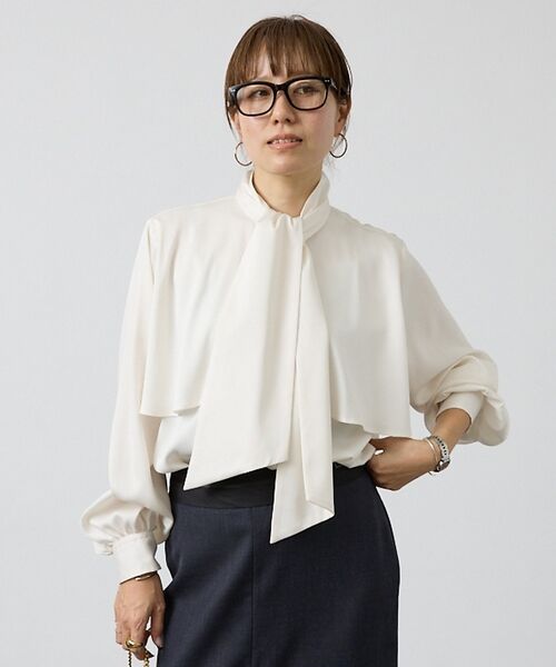 DESIGNWORKS / デザインワークス シャツ・ブラウス | サテンアムンゼンボウタイ付きラッフルブラウス【予約】 | 詳細9