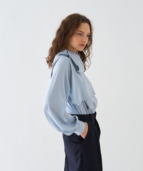 DESIGNWORKS / デザインワークス シャツ・ブラウス | サテンアムンゼンボウタイ付きラッフルブラウス【予約】 | 詳細25