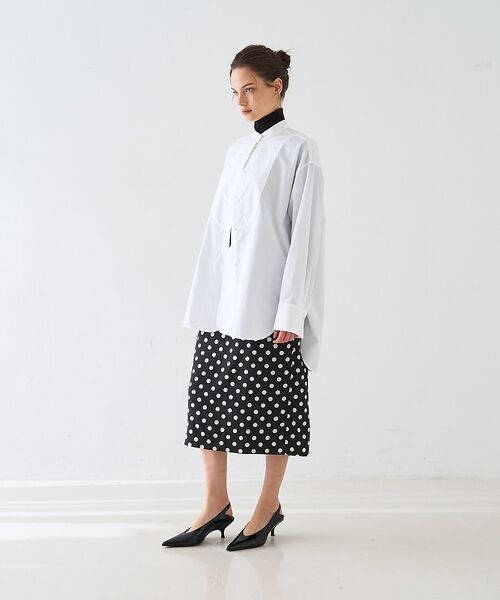 DESIGNWORKS / デザインワークス ミニ・ひざ丈スカート | 【セットアップ対応】ドットプリントミドル丈スカート【予約】 | 詳細11