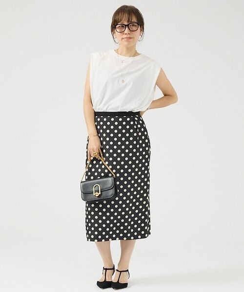 DESIGNWORKS / デザインワークス ミニ・ひざ丈スカート | 【セットアップ対応】ドットプリントミドル丈スカート【予約】 | 詳細16