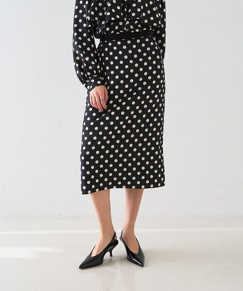 DESIGNWORKS / デザインワークス ミニ・ひざ丈スカート | 【セットアップ対応】ドットプリントミドル丈スカート【予約】 | 詳細2