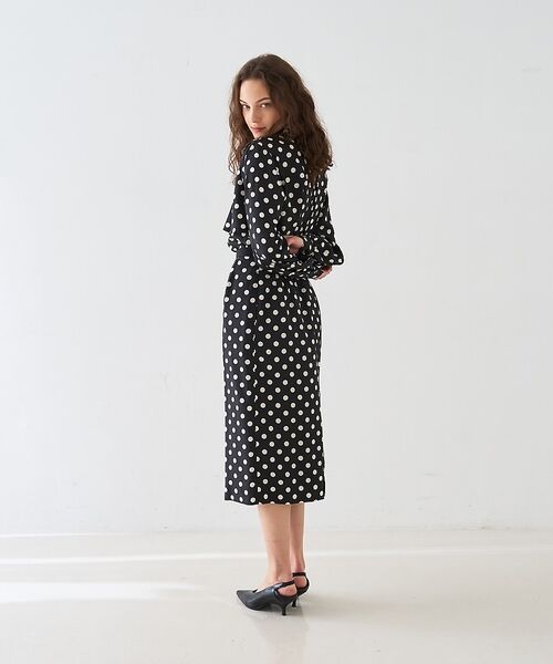 DESIGNWORKS / デザインワークス ミニ・ひざ丈スカート | 【セットアップ対応】ドットプリントミドル丈スカート【予約】 | 詳細9