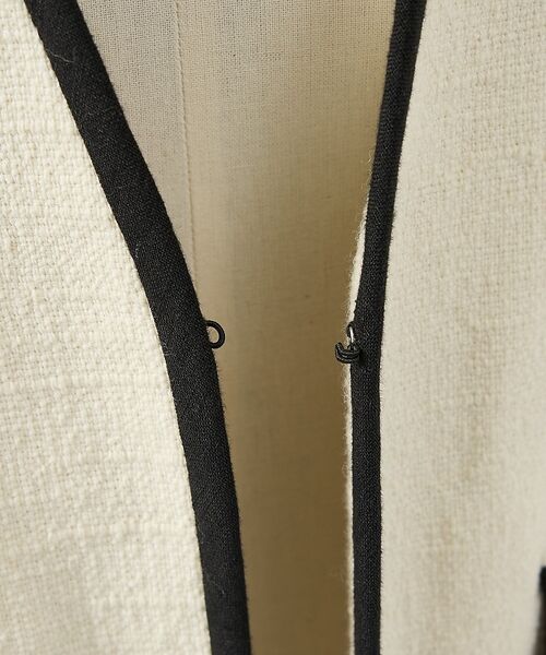 DESIGNWORKS / デザインワークス ノーカラージャケット | ロービングドビーショートパイピングジャケット【予約】 | 詳細13