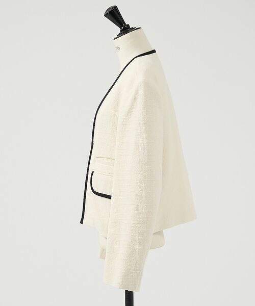 DESIGNWORKS / デザインワークス ノーカラージャケット | ロービングドビーショートパイピングジャケット【予約】 | 詳細16