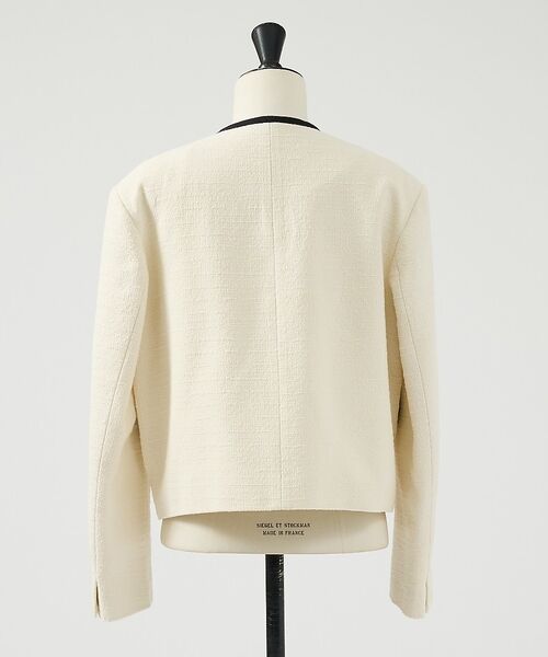 DESIGNWORKS / デザインワークス ノーカラージャケット | ロービングドビーショートパイピングジャケット【予約】 | 詳細17