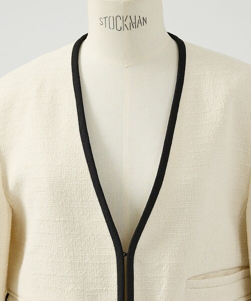 DESIGNWORKS / デザインワークス ノーカラージャケット | ロービングドビーショートパイピングジャケット【予約】 | 詳細18