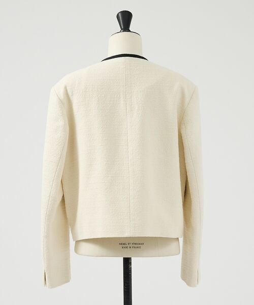 DESIGNWORKS / デザインワークス ノーカラージャケット | ロービングドビーショートパイピングジャケット | 詳細21