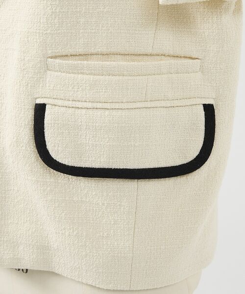 DESIGNWORKS / デザインワークス ノーカラージャケット | ロービングドビーショートパイピングジャケット | 詳細23