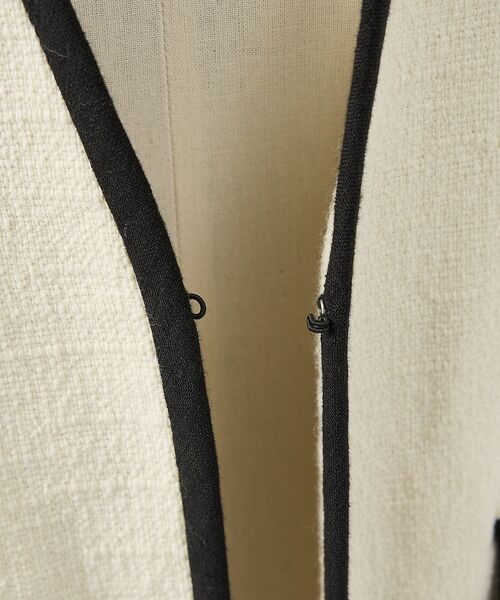 DESIGNWORKS / デザインワークス ノーカラージャケット | ロービングドビーショートパイピングジャケット | 詳細26