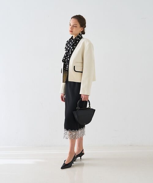 DESIGNWORKS / デザインワークス ノーカラージャケット | ロービングドビーショートパイピングジャケット【予約】 | 詳細4