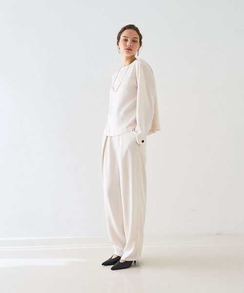 DESIGNWORKS / デザインワークス シャツ・ブラウス | 【セットアップ対応】グレースボートネックブラウス【予約】 | 詳細11