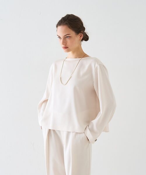 DESIGNWORKS / デザインワークス シャツ・ブラウス | 【セットアップ対応】グレースボートネックブラウス【予約】 | 詳細2