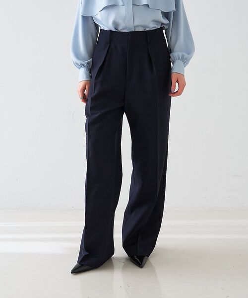 DESIGNWORKS / デザインワークス パンツ | 【セットアップ対応】モヘアポプリンハイウエストパンツ【予約】 | 詳細1