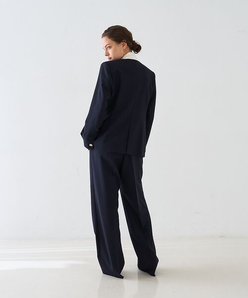 DESIGNWORKS / デザインワークス パンツ | 【セットアップ対応】モヘアポプリンハイウエストパンツ【予約】 | 詳細13