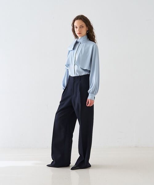 DESIGNWORKS / デザインワークス パンツ | 【セットアップ対応】モヘアポプリンハイウエストパンツ【予約】 | 詳細19