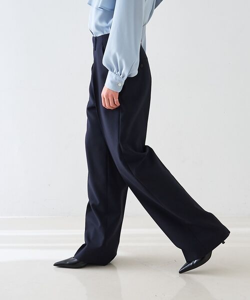 DESIGNWORKS / デザインワークス パンツ | 【セットアップ対応】モヘアポプリンハイウエストパンツ【予約】 | 詳細3