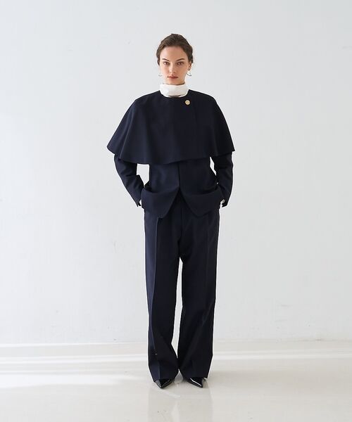 DESIGNWORKS / デザインワークス パンツ | 【セットアップ対応】モヘアポプリンハイウエストパンツ【予約】 | 詳細7