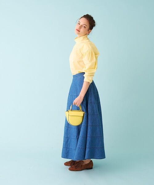 DESIGNWORKS / デザインワークス ロング・マキシ丈スカート | デニムパネルドフレアースカート【予約】 | 詳細12