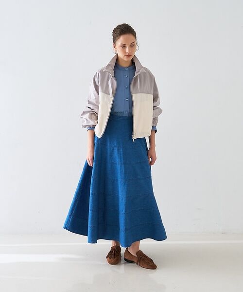 DESIGNWORKS / デザインワークス ロング・マキシ丈スカート | デニムパネルドフレアースカート【予約】 | 詳細15