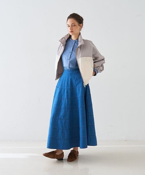 DESIGNWORKS / デザインワークス ロング・マキシ丈スカート | デニムパネルドフレアースカート【予約】 | 詳細19