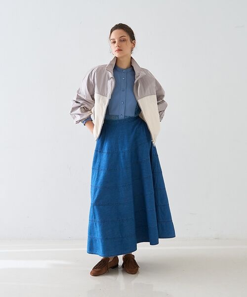 DESIGNWORKS / デザインワークス ロング・マキシ丈スカート | デニムパネルドフレアースカート【予約】 | 詳細20