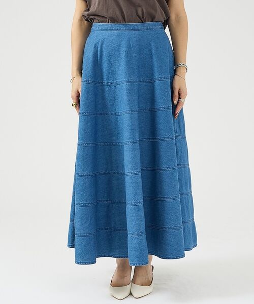 DESIGNWORKS / デザインワークス ロング・マキシ丈スカート | デニムパネルドフレアースカート【予約】 | 詳細21