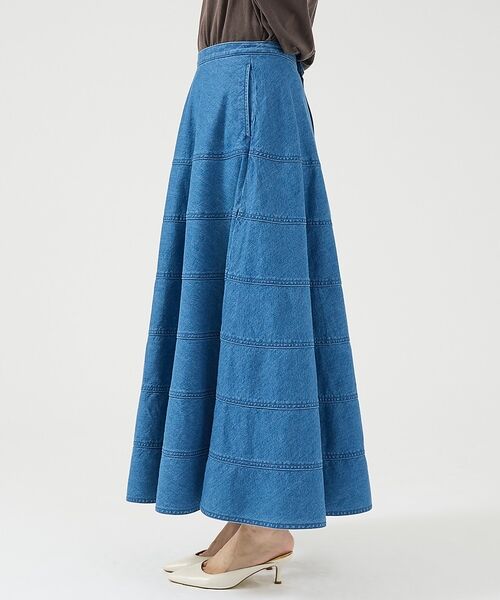 DESIGNWORKS / デザインワークス ロング・マキシ丈スカート | デニムパネルドフレアースカート【予約】 | 詳細22