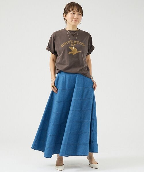 DESIGNWORKS / デザインワークス ロング・マキシ丈スカート | デニムパネルドフレアースカート【予約】 | 詳細30