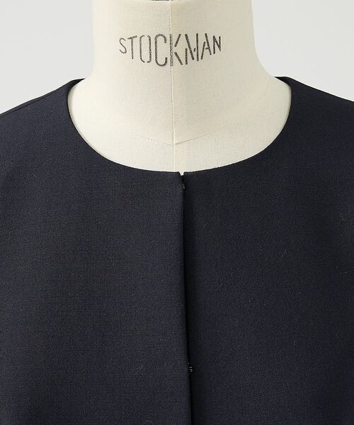 DESIGNWORKS / デザインワークス ノーカラージャケット | 【セットアップ対応】２WAYモヘアポプリンケープ付きジャケット【予約】 | 詳細27