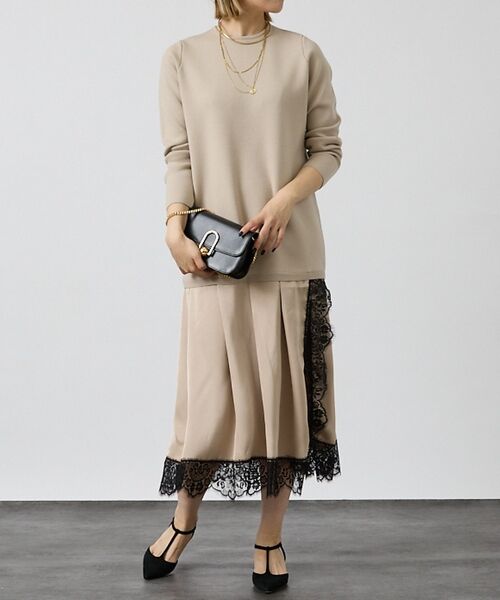 DESIGNWORKS / デザインワークス ワンピース | ヘムレースニットドッキングドレス | 詳細16