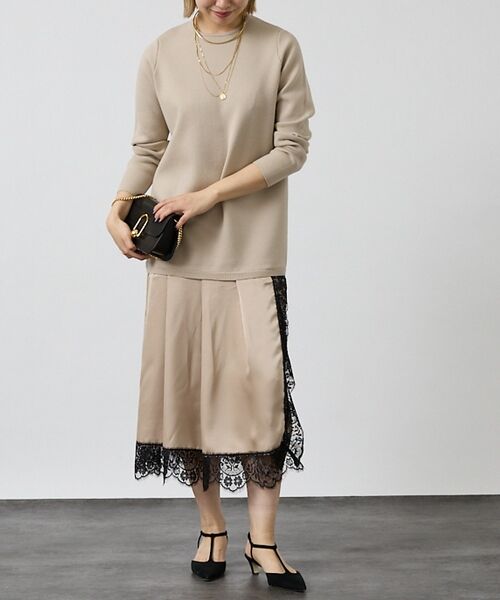 DESIGNWORKS / デザインワークス ワンピース | ヘムレースニットドッキングドレス | 詳細18