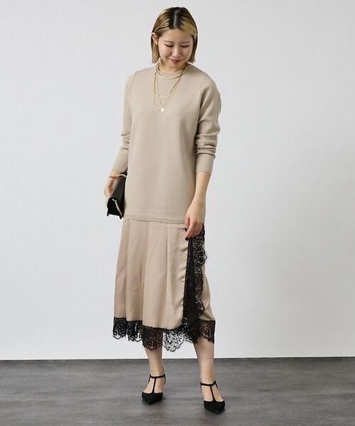 DESIGNWORKS / デザインワークス ワンピース | ヘムレースニットドッキングドレス | 詳細20