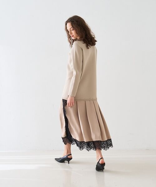 DESIGNWORKS / デザインワークス ワンピース | ヘムレースニットドッキングドレス | 詳細5