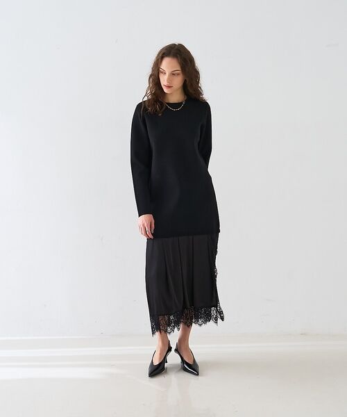 DESIGNWORKS / デザインワークス ワンピース | ヘムレースニットドッキングドレス | 詳細7
