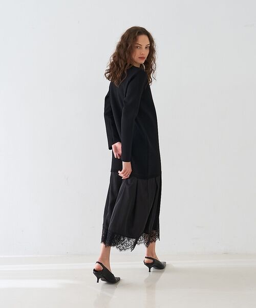 DESIGNWORKS / デザインワークス ワンピース | ヘムレースニットドッキングドレス | 詳細9