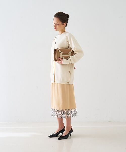 DESIGNWORKS / デザインワークス ミニ・ひざ丈スカート | ヘムレースストレートスカート【予約】 | 詳細11