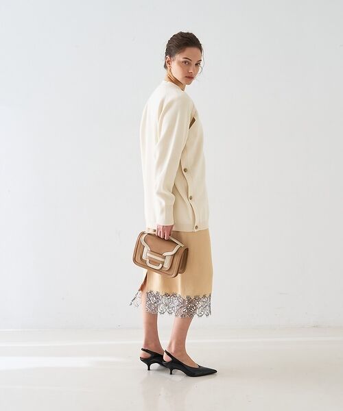 DESIGNWORKS / デザインワークス ミニ・ひざ丈スカート | ヘムレースストレートスカート【予約】 | 詳細14