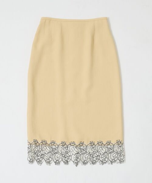 DESIGNWORKS / デザインワークス ミニ・ひざ丈スカート | ヘムレースストレートスカート【予約】 | 詳細17