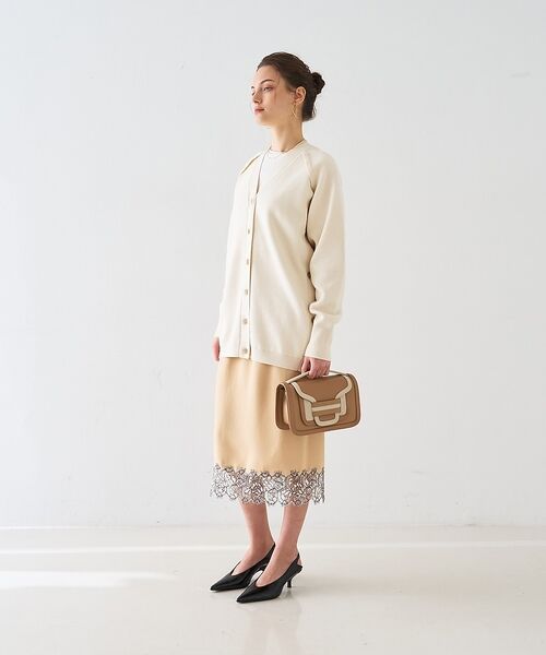 DESIGNWORKS / デザインワークス ミニ・ひざ丈スカート | ヘムレースストレートスカート【予約】 | 詳細7