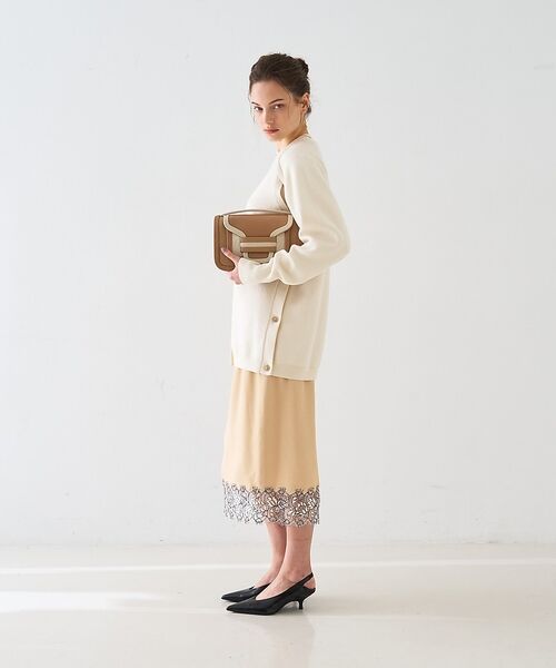 DESIGNWORKS / デザインワークス ミニ・ひざ丈スカート | ヘムレースストレートスカート【予約】 | 詳細8