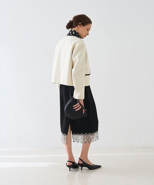 DESIGNWORKS / デザインワークス ミニ・ひざ丈スカート | ヘムレースストレートスカート【予約】 | 詳細29