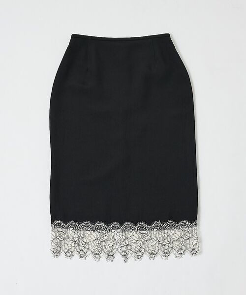 DESIGNWORKS / デザインワークス ミニ・ひざ丈スカート | ヘムレースストレートスカート【予約】 | 詳細30