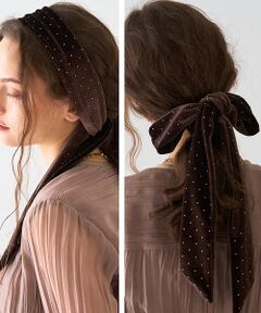 DESIGNWORKS / デザインワークス ヘアアクセサリー | 【TRESSE/トレス】BRIGITTE dot ribbon chouchou