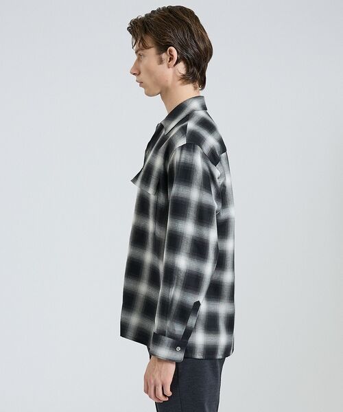 DESIGNWORKS / デザインワークス シャツ・ブラウス | オンブレーチェック オープンカラーシャツ【予約】 | 詳細3