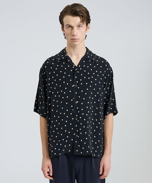 DESIGNWORKS / デザインワークス シャツ・ブラウス | ランダムドット オープンカラーシャツ【予約】 | 詳細2