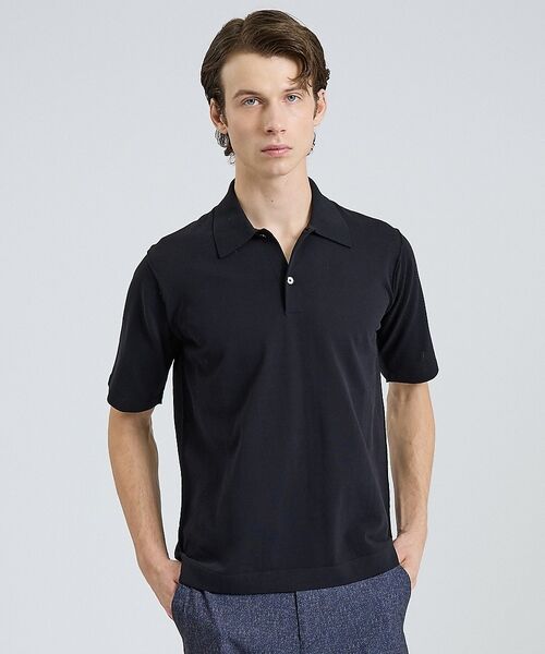 DESIGNWORKS / デザインワークス ポロシャツ | リミットツイストニットポロ / 半袖ニットポロ【予約】（ブラック）