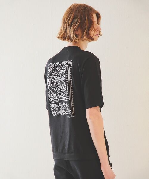 DESIGNWORKS / デザインワークス Tシャツ | リーフ柄ニットTシャツ / 半袖ニットT【予約】 | 詳細7