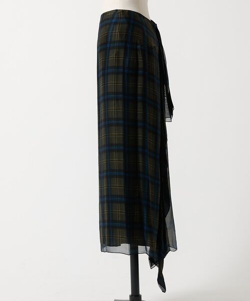 DESIGNWORKS / デザインワークス ミニ・ひざ丈スカート | 【N°21/ヌメロ ヴェントゥーノ】チェックバックラッフルスカート | 詳細1