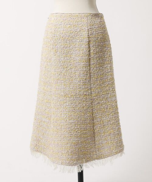 DESIGNWORKS / デザインワークス ミニ・ひざ丈スカート | Aラインスカート イエロー×ピンク | 詳細2